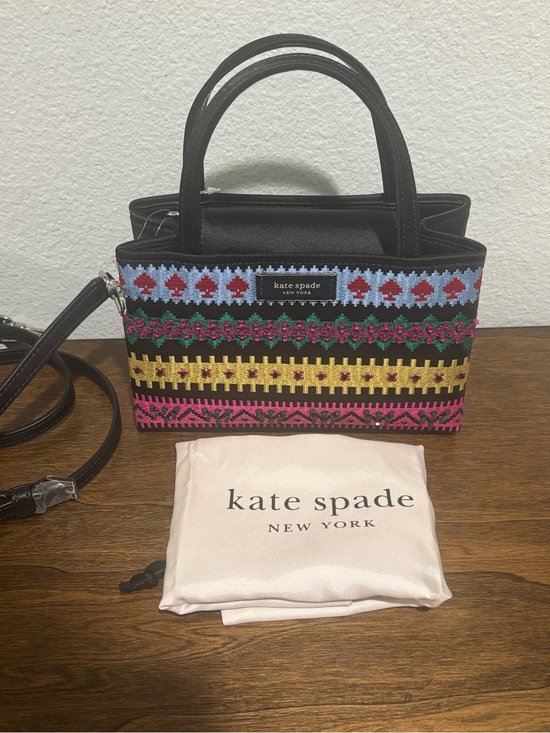 kate spade Handbags - kate spade Mini Black Multi-Color Embroidered Crossbody